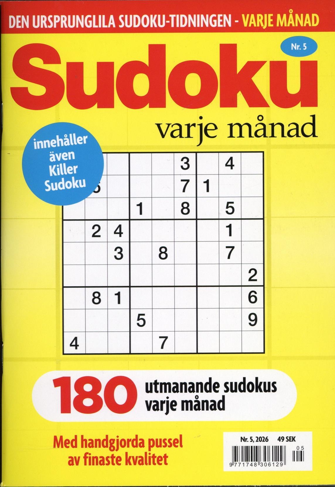 Sudoku varje månad